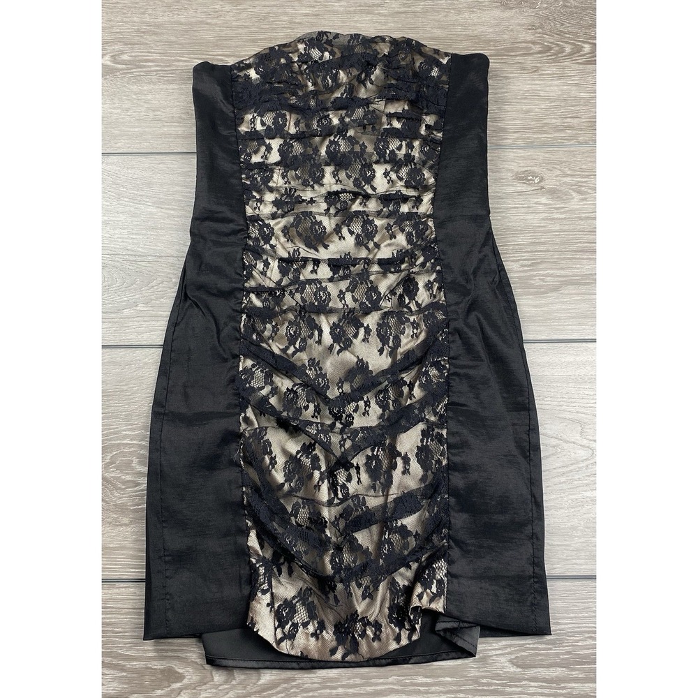 Jessica McClintock Women's Gunne Sax Y2K Lace Cocktail‎ Dress Black Size 7